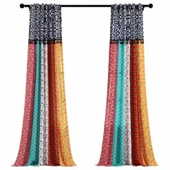 Buy 🤩 Lush Decor Boho Patch Window Curtains Set, 84"x45" 💯