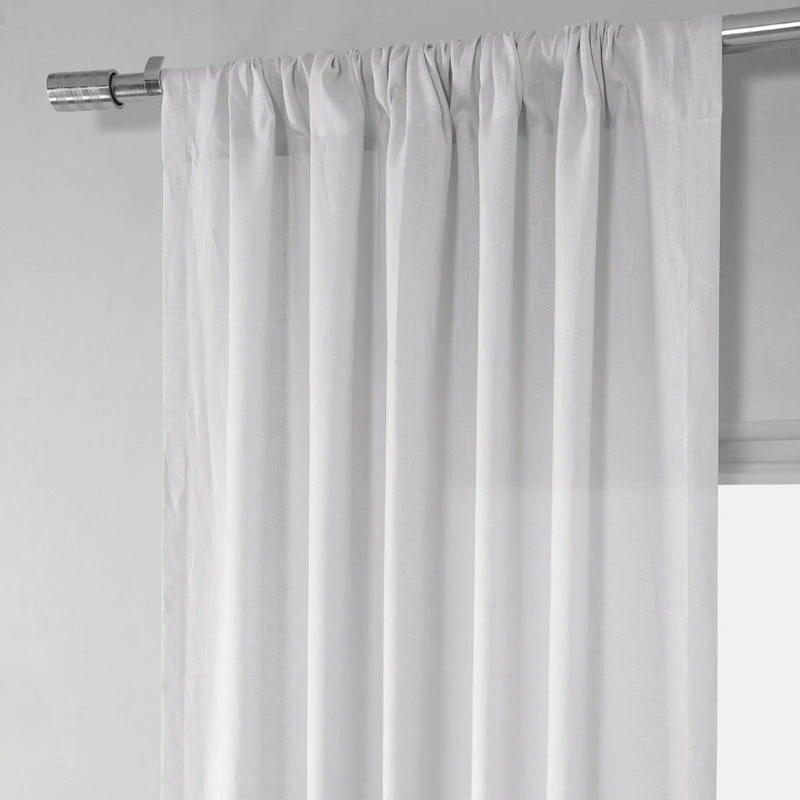 Hot Sale π Half Price Drapes Purity White Linen Sheer Curtain Single Panel, 50"x96" π - Image 4