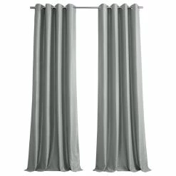 Buy 🤩 Half Price Drapes Silver Grommet Blackout Vintage FauxSilk Dupioni Single Panel, 50"x108" ✨