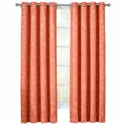 Promo 🔔 Royal Tradition Fannie 100% Blackout Woven 2PC Panels, Coral, 108"x63", Set Of 2 🤩