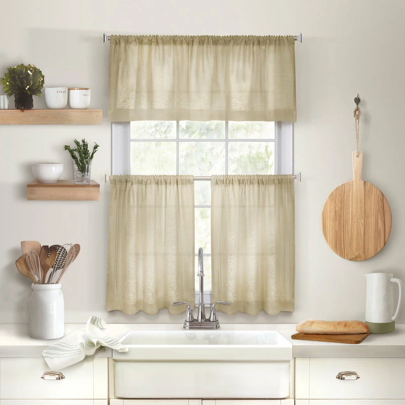 Promo β€οΈ Elrene Home Fashions Cameron Window Valance, Linen π₯ - Image 3