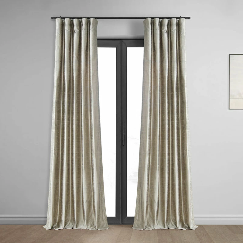 Cheap ⭐ Half Price Drapes Cashmere Textured Dupioni Silk Curtain Single Panel, 50"x96" ✨ - Image 2
