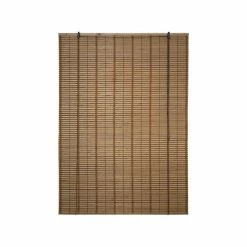 Buy 🥰 Aleko Products Light Brown Bamboo Midollino Wooden Blinds Light Filtering Shades 46"x64" 🧨