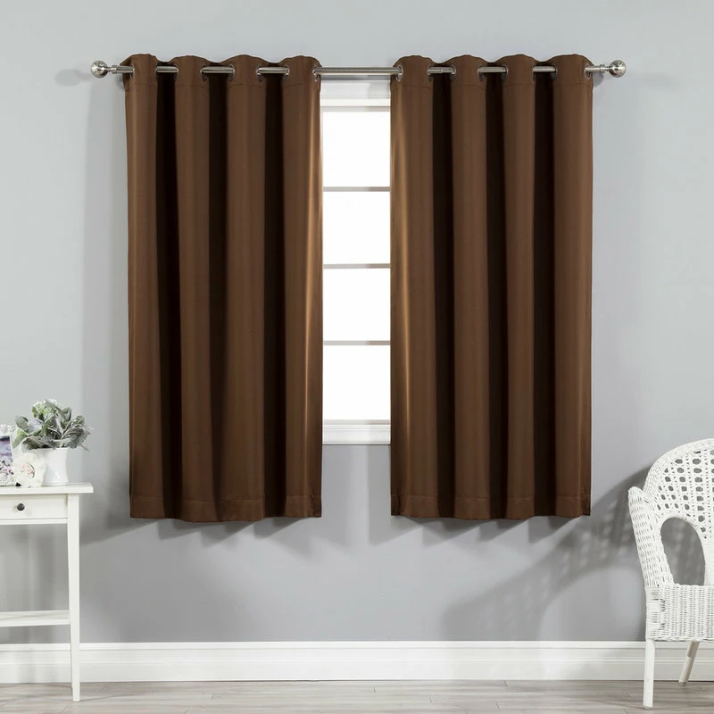 Best Pirce β Best Home Fashion Solid Grommet Top Thermal Insulated Blackout Curtains, Chocolate, 63" π - Image 2