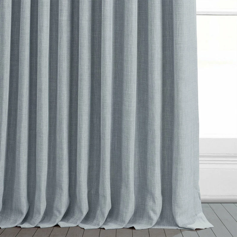 Deals π Exclusive Fabrics & Furnishings, LLC Faux Linen Extra Wide Room Darkening Curtain Single Panel, Heather Grey, 100"x12 π₯° - Image 7