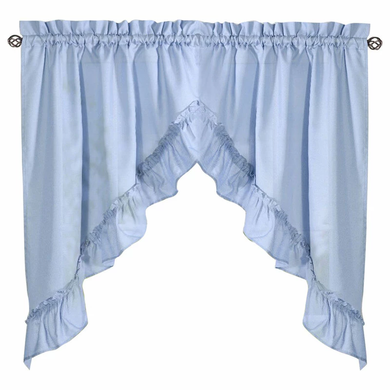 Buy βοΈ Ellis Curtain Stacey 60"x38" Ruffled Swag Curtain, Slate π