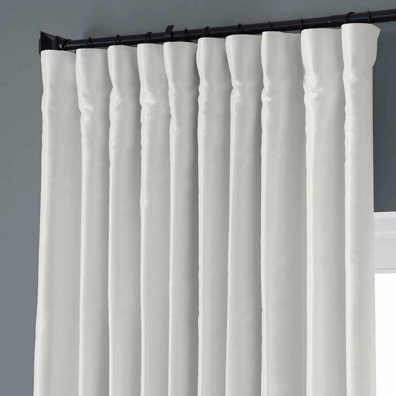 Cheapest π€© Half Price Drapes Blackout Extra Wide Vintage Textured Faux Dupioni Curtain, Off White, 100"x96" π - Image 3