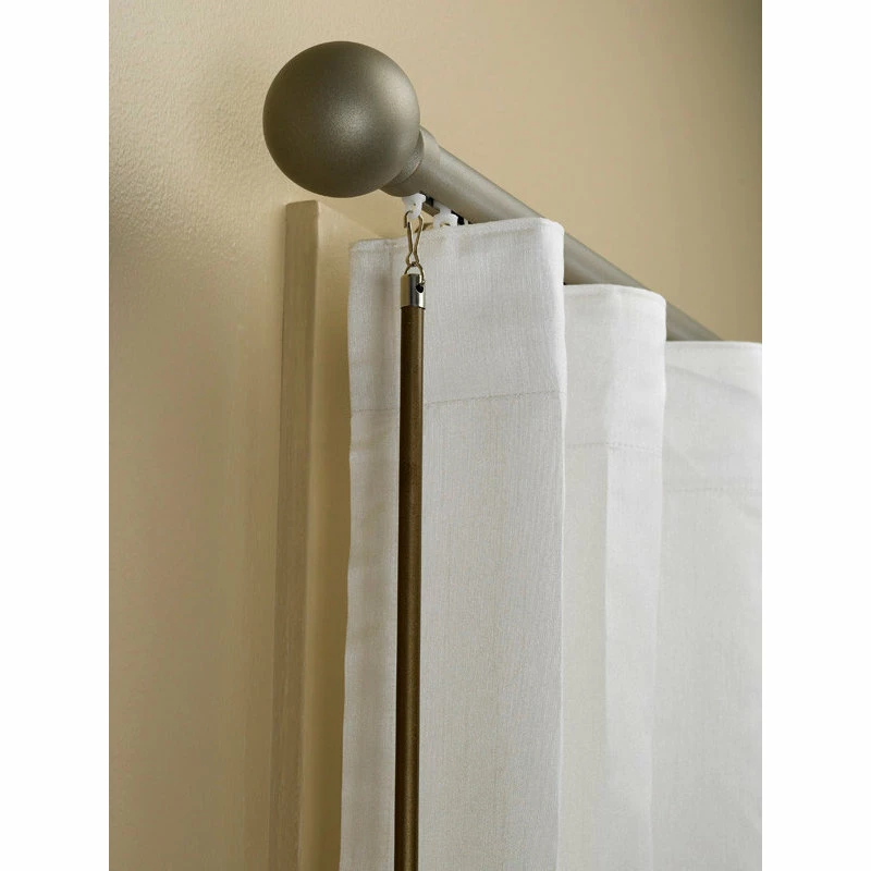 Outlet π Art Decor Deco Traverse Rod 1 With Empire Finial, Champagne, 132 π - Image 5