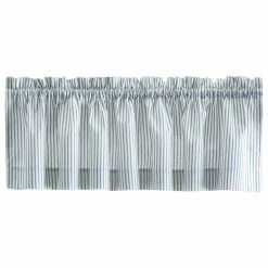 Hot Sale π Ellis Curtain Plaza Stripe 58" X 15" Tailored Valance, Blue π₯°