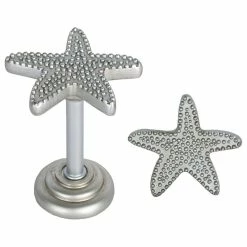 Coupon 👍 Urbanest Starfish Drapery Holdback Medallion, Pewter, Set Of 2 🔔