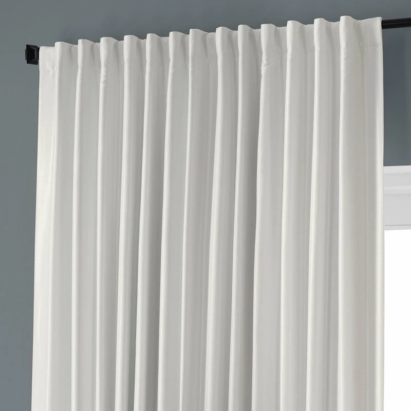 Cheapest π€© Half Price Drapes Blackout Extra Wide Vintage Textured Faux Dupioni Curtain, Off White, 100"x96" π - Image 5
