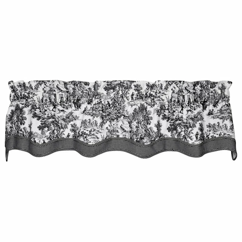 Hot Sale π Ells Curtain Ellis Curtain Victoria Park Toile 70"x15" Bradford Valence, Black β¨