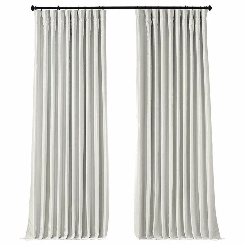 Cheapest π€© Half Price Drapes Blackout Extra Wide Vintage Textured Faux Dupioni Curtain, Off White, 100"x96" π