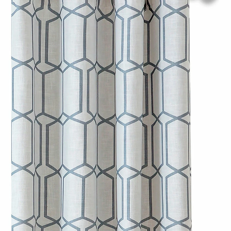 Deals π Elrene Home Fashions Kaiden Geometric Room Darkening Window Curtain, Blue, 52 In. X 95 In. π - Image 3