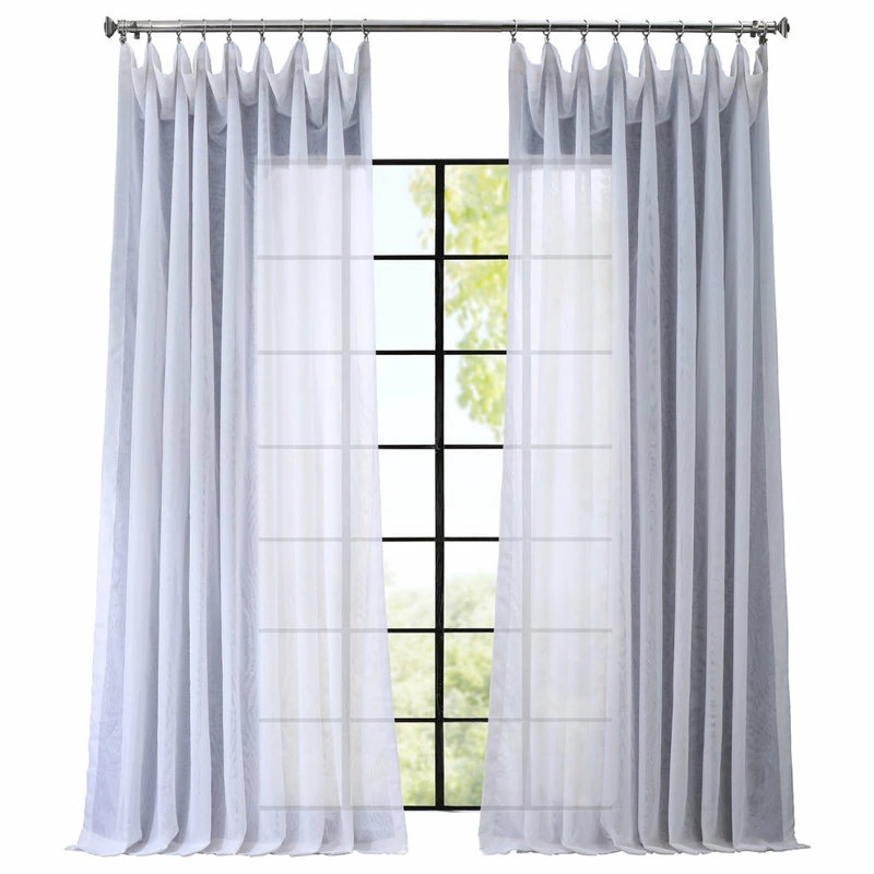 Wholesale 𧨠Half Price Drapes Signature Double Wide White Sheer Curtain Single Panel, 100"x96" βοΈ