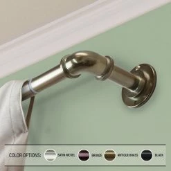 Promo ⌛ Rod Desyne 1" Pipe Blackout Curtain Rod, Antique Brass, 28"-48" 👍