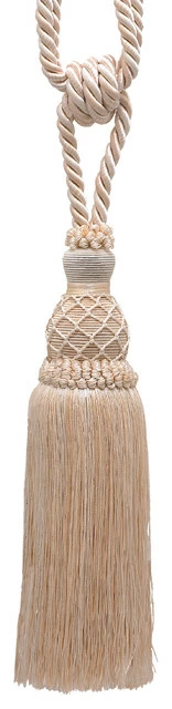 Cheap ✨ DecoPro Elegant Ivory, Sand Curtain & Drapery Tassel Tieback / 10" Tassel, 30 1/2" Sprea ✨