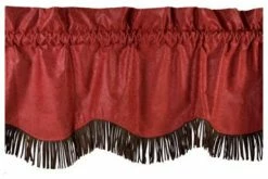 Deals 🧨 Paseo Road By HiEnd Accents Cheyenne Valance With Fringe, Red 🧨