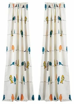 Deals ⭐ Lush Decor Rowley Birds Room Darkening Window Curtain Multi Set 52x84+2 🤩