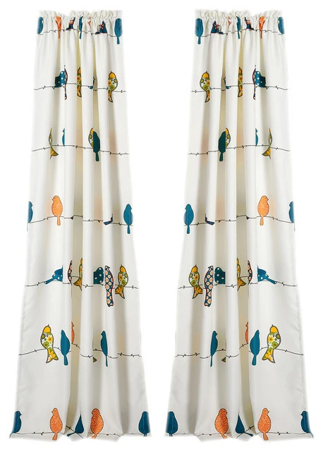 Deals β Lush Decor Rowley Birds Room Darkening Window Curtain Multi Set 52x84+2 π€©