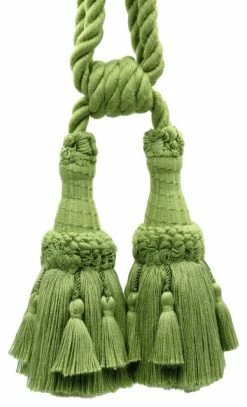 Outlet 🧨 DecoPro Alpine Green Double Tassel Tieback, 6" Tassel, TBEMP6-2,L60 (Sold Individually) 🔥