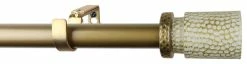 New 🛒 Urbanest 1" Diameter Fossetta Curtain Rod, 84"-120", Gilded French White 😍