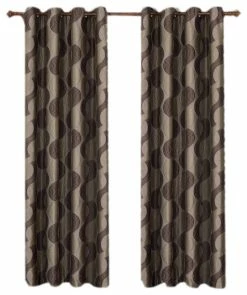 Top 10 🌟 Royal Tradition Savanna Jacquard Grommet Curtains, Set Of 2, Mocha, 104"x108" ✔️