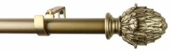 New ❤️ Urbanest 1" Diameter Artichoke Curtain Rod, 28"-48", Renaissance Gold 🎁