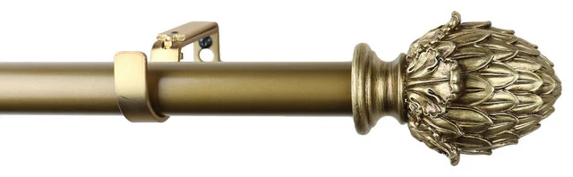New β€οΈ Urbanest 1" Diameter Artichoke Curtain Rod, 28"-48", Renaissance Gold π