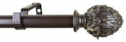 Hot Sale 😉 Urbanest 1" Diameter Artichoke Curtain Rod, 48"-84", Bronze With Gold 💯