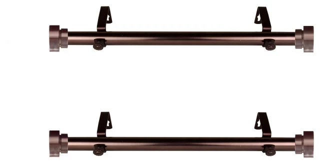 Deals β€οΈ Rod Desyne 1" Dia. Side Curtain Rod 12-20" Long, Set Of 2, Bronze π