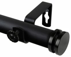 Cheapest 🌟 Rod Desyne Bun 1" Curtain Rod, Black, 48"-84" 👏