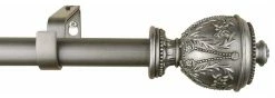 Deals 👍 Urbanest 1" Grecian Urn Curtain Rod, 48"-84", Pewter 🎉
