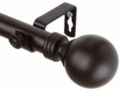 Flash Sale 😉 Rod Desyne Window Decorative Globe Curtain Rod, Mahogany, 48" - 84" 😀