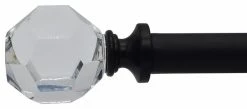 Deals ✨ Urbanest Decorative Cut Crystal Curtain Rod, 5/8", 28"-48", Black ⌛