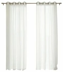 Deals 👍 Best Home Fashion Gathered Tulle Sheer Grommet Curtains, Pair, 84" 🎁