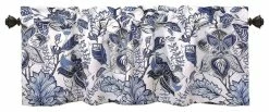 Budget 🔔 Lush Decor Cynthia Jacobean Room Darkening Valance Blue 52x18+2 🎉