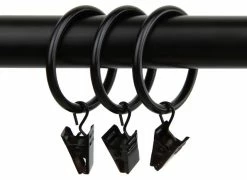 Best Pirce 👍 Rod Desyne 1-3/8" ID Ring With Clip, Set Of 10, Black ✔️