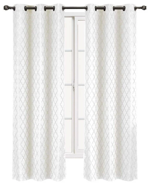 Buy π€© Royal Tradition Willow Thermal Blackout Curtains, Set Of 2, White, 84"x96" π